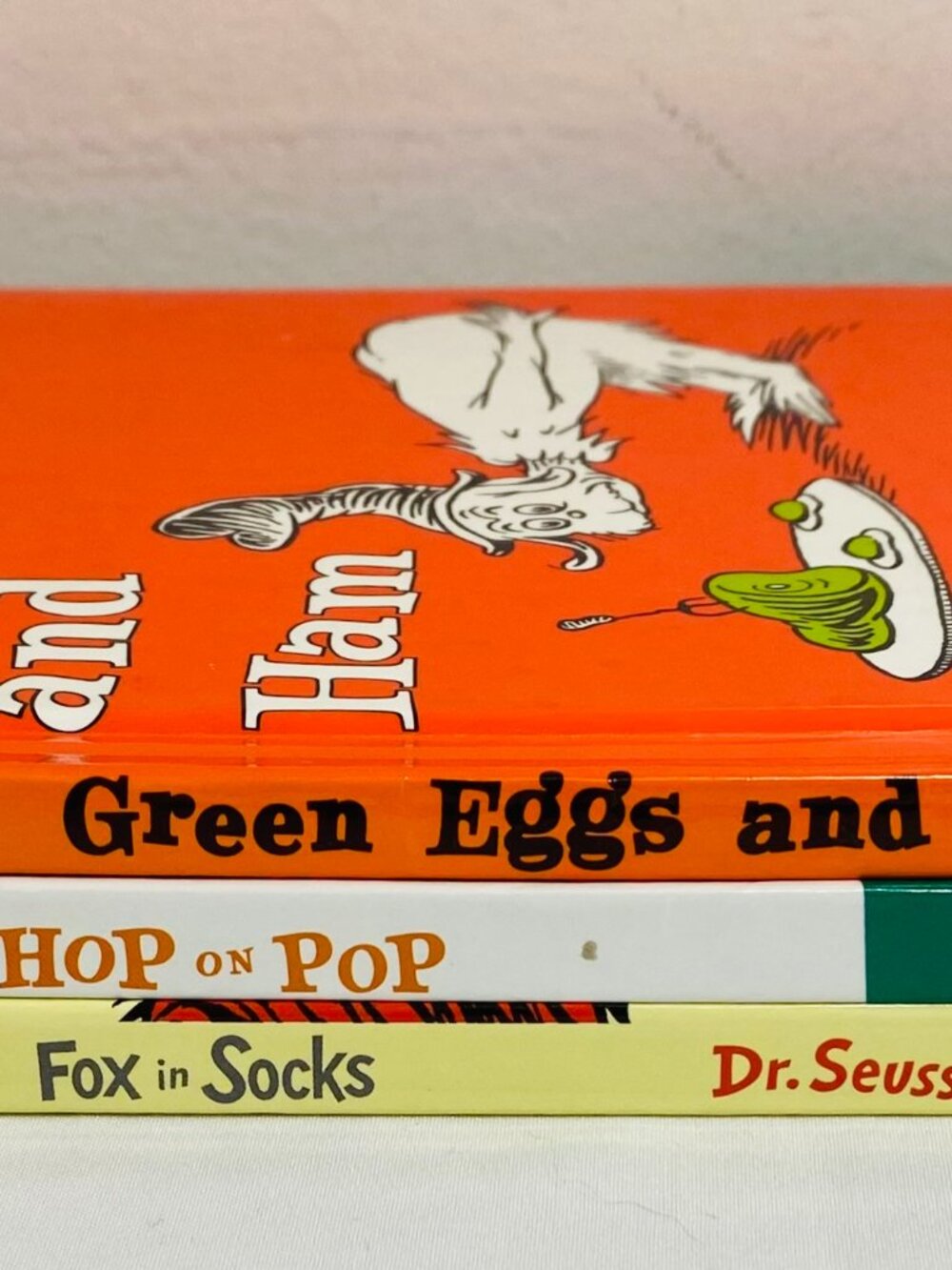 3 Dr Seuss I Can Read It Beginner Books Green Eggs/Fox in Socks/Hop on Pop HC VG